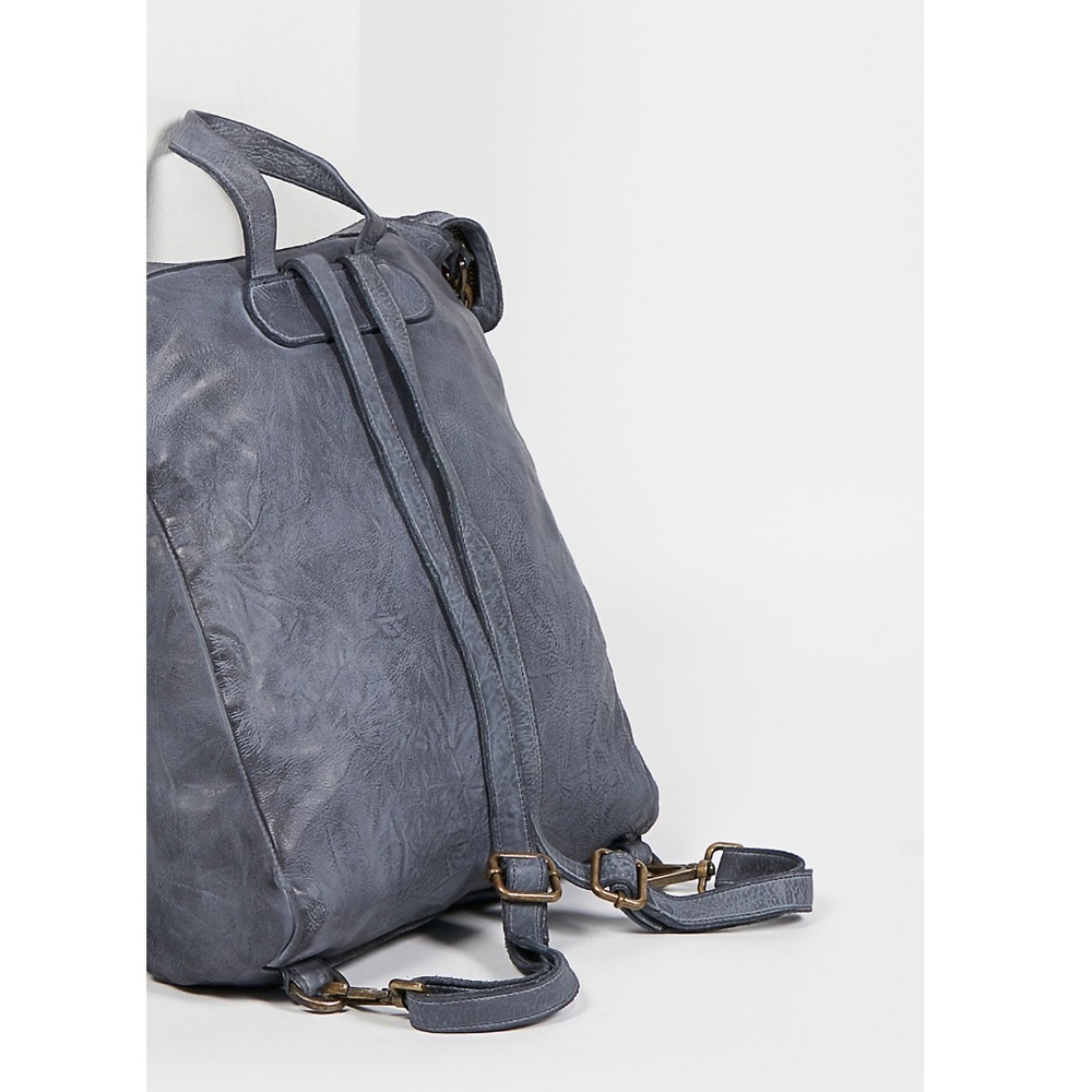 Free People Loved Leather Messenger Backpack - Picture 3 of 8